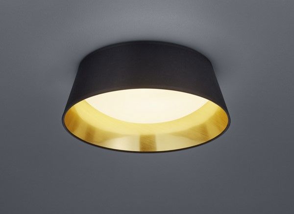 Trio Οροφής Πλαφονιέρα Υφασμάτινη Μαύρη RL PONTS LED R62871279