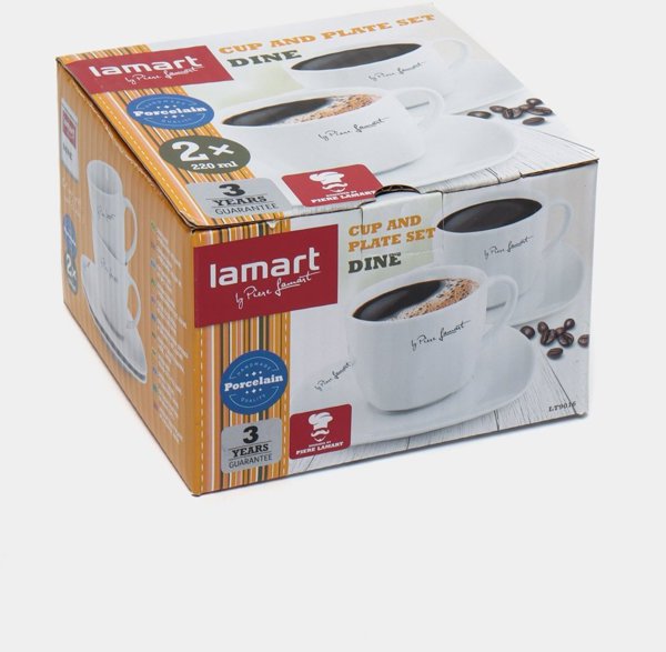 Lamart LT9016 Filiżanki porcelanowe 220ml 2szt. Dine Lamart
