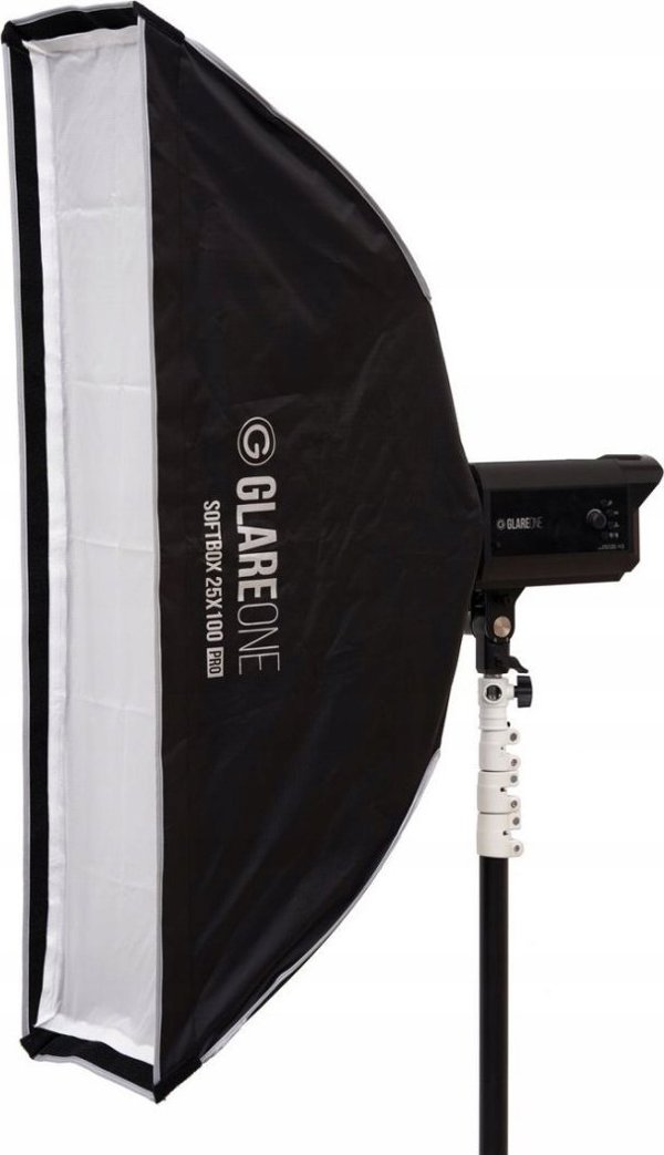 GlareOne Softbox 25x100 PRO Λάμπα Στούντιο με Πλέγμα