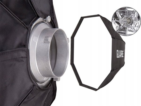 GlareOne Softbox 25x100 PRO Λάμπα Στούντιο με Πλέγμα