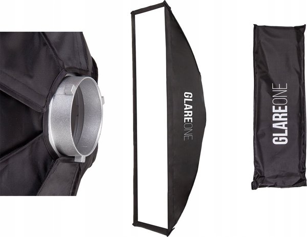 GlareOne Softbox 25x100 PRO Λάμπα Στούντιο με Πλέγμα