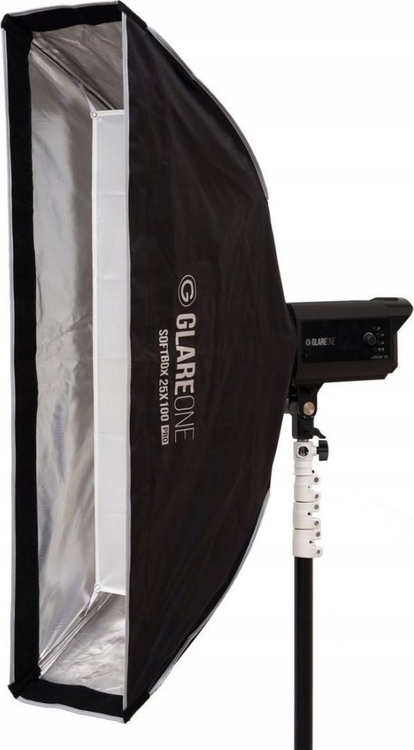 GlareOne Softbox 25x100 PRO Λάμπα Στούντιο με Πλέγμα