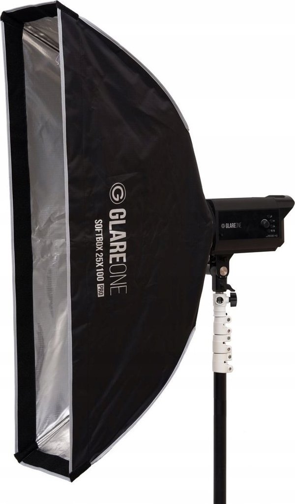 GlareOne Softbox 25x100 PRO Λάμπα Στούντιο με Πλέγμα