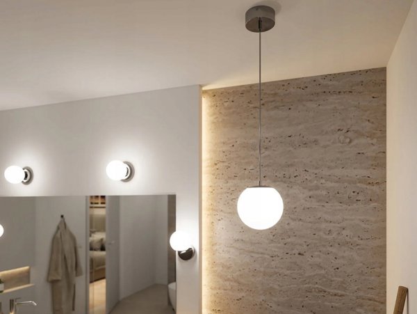 Paulmann Gove Κρεμαστό Φωτιστικό Μπάνιου LED 9W 900lm 3000K IP44 Χρώμιο Σατινέ, Μεταλλικό