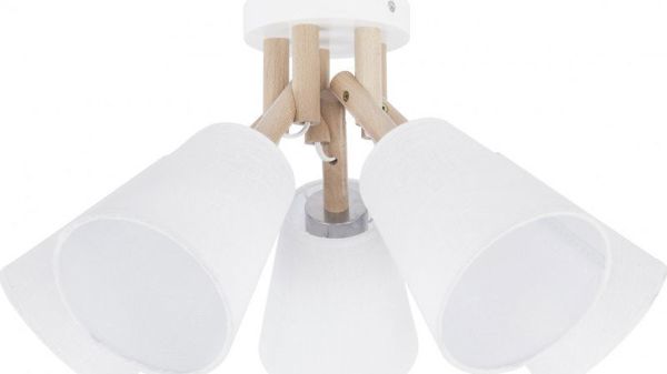 Φωτιστικό Οροφής TK Lighting Plafon Vaio White 5x60W E27 Άσπρο