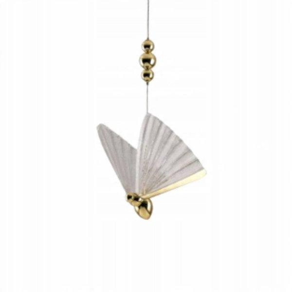 Κρεμαστό Φωτιστικό Light Prestige Mariposa LP-1715/1P, 8W LED, Μεταβλητό Φως (3000K-6000K), 1040Lm, Διαφανές/Χρυσό