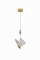 Κρεμαστό Φωτιστικό Light Prestige Mariposa LP-1715/1P, 8W LED, Μεταβλητό Φως (3000K-6000K), 1040Lm, Διαφανές/Χρυσό