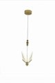Κρεμαστό Φωτιστικό Light Prestige Mariposa LP-1715/1P, 8W LED, Μεταβλητό Φως (3000K-6000K), 1040Lm, Διαφανές/Χρυσό