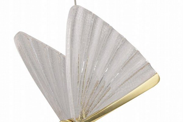 Κρεμαστό Φωτιστικό Light Prestige Mariposa LP-1715/1P, 8W LED, Μεταβλητό Φως (3000K-6000K), 1040Lm, Διαφανές/Χρυσό