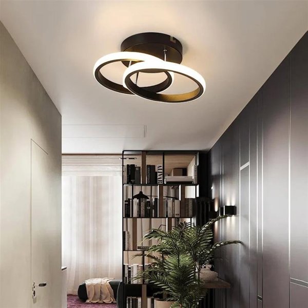 Aptel Οροφιακή λάμπα LED 2 ταινίες LED 20W μαύρη ZD110