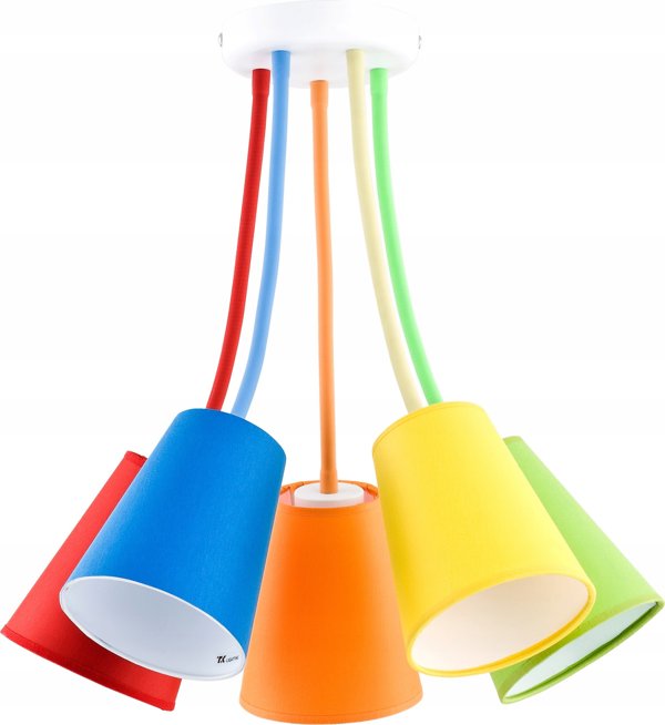 Φωτιστικό Οροφής Candellux Wire Colour 5, Πολύφωτο Μεταλλικό Πολύχρωμο