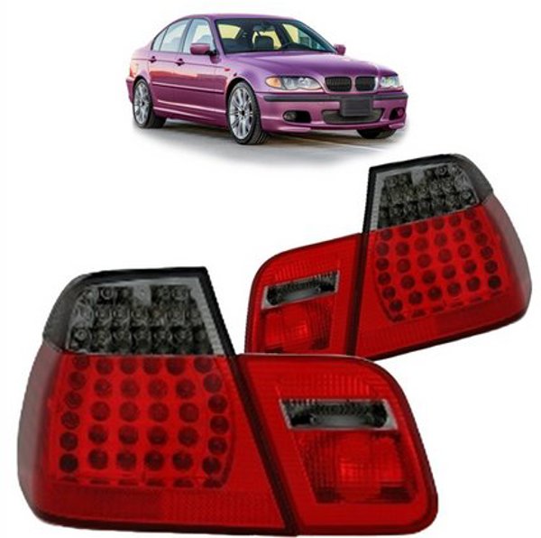Lampy BMW 3 E46 Facelift Tyl LED Red-Smoke