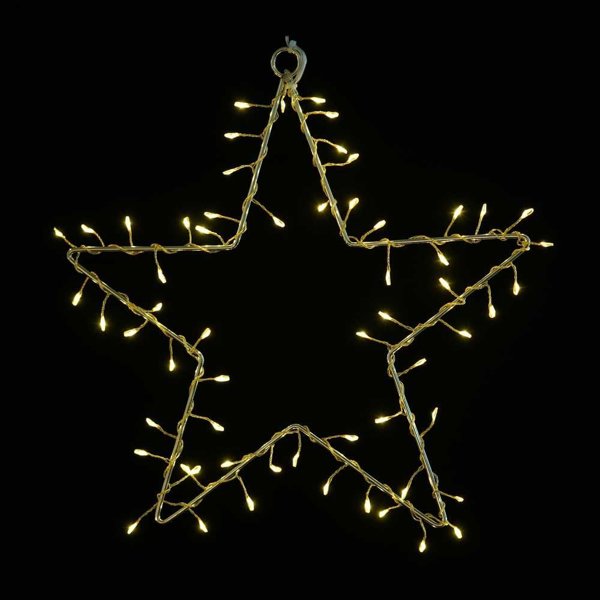 Sirius Liva Cluster Star Λαμπάκια Χριστουγεννιάτικου Δέντρου, 60 LED, Θερμό Λευκό Χρώμα