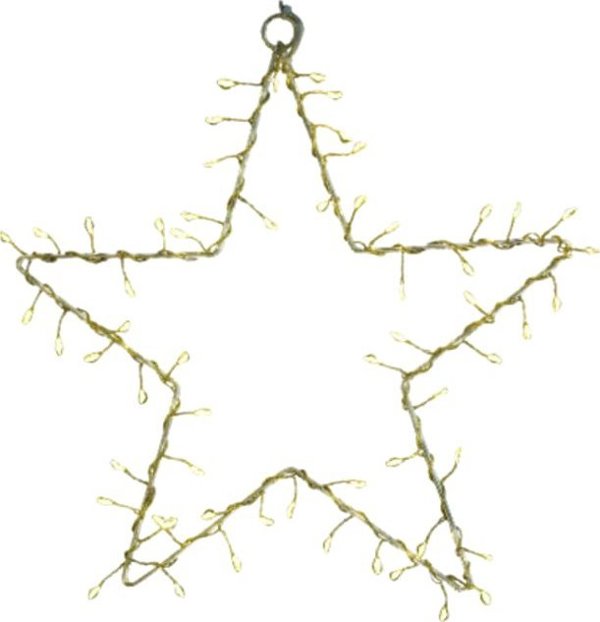 Sirius Liva Cluster Star Λαμπάκια Χριστουγεννιάτικου Δέντρου, 60 LED, Θερμό Λευκό Χρώμα