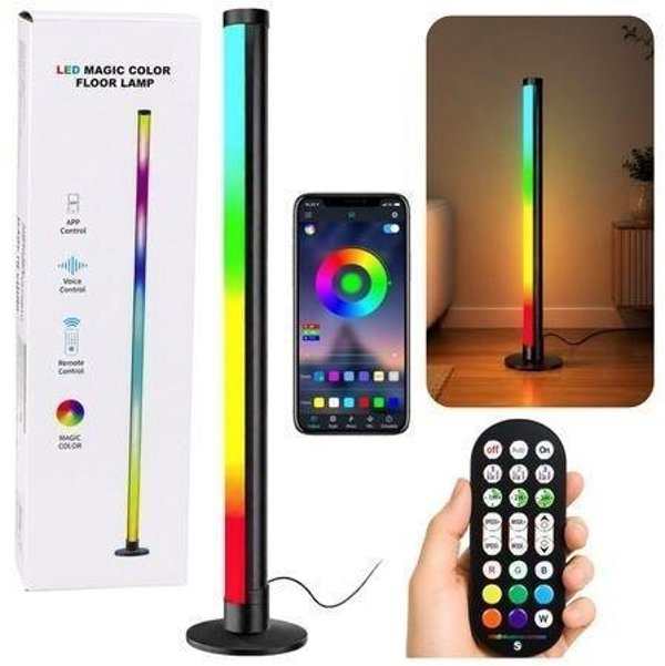 LeanToys Φωτιστικό Δαπέδου LED Γωνιακό RGB με Μουσική Λειτουργία