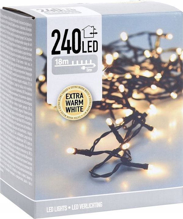 Χριστουγεννιάτικα φωτάκια 240 LED ζεστό λευκό 9294702 8719202259131
