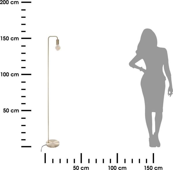 Επιδαπέδιο Φωτιστικό Atmosphera Keli Χρυσό 150cm E27
