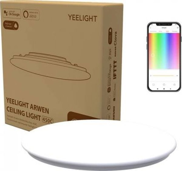 Xiaomi Yeelight Arwen 450C Φωτιστικό Οροφής LED Smart, Ρυθμιζόμενος Φωτισμός & Χρώμα RGB