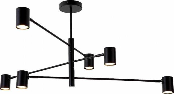 Light Prestige SNOW LP-731/6P BK κρεμαστό φωτιστικό με μεταλλικές μπάρες (sticks) μαύρες