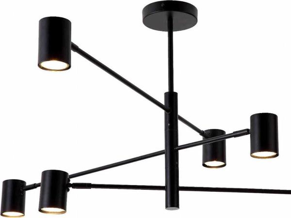 Light Prestige SNOW LP-731/6P BK κρεμαστό φωτιστικό με μεταλλικές μπάρες (sticks) μαύρες