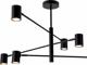 Light Prestige SNOW LP-731/6P BK κρεμαστό φωτιστικό με μεταλλικές μπάρες (sticks) μαύρες