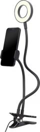 Gembird Ring Light Για Selfie Με Βάση Smartphone, Ρυθμιζόμενη Φωτεινότητα, USB, Μαύρο
