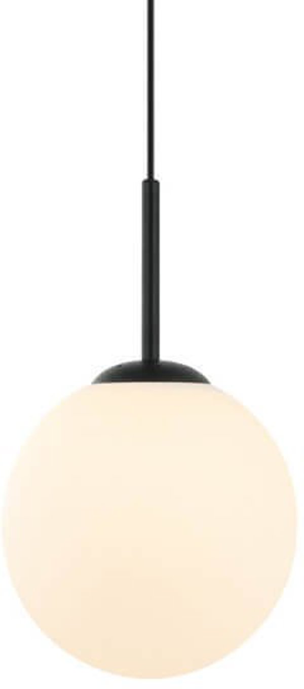 Italux Deore Κρεμαστό Φωτιστικό Σφαίρα PND-5578-1S-BK, Μαύρο/Λευκό