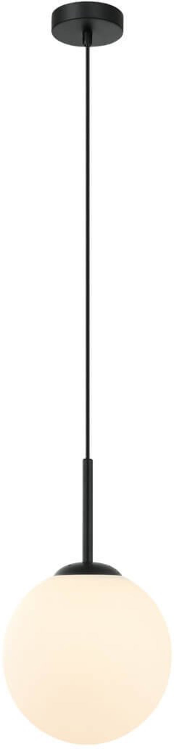 Italux Deore Κρεμαστό Φωτιστικό Σφαίρα PND-5578-1S-BK, Μαύρο/Λευκό