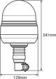 Lampa ostrzegawcza na trzpien 39 LED 12/24V pomaranczowa E9 R65 R10 uniwersalny