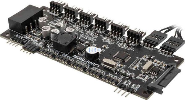 Lamptron TC20 Sync Edition Ελεγκτής Ανεμιστήρων PWM & RGB Μαύρο (LAMP-STC20B)