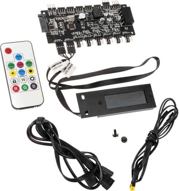 Lamptron TC20 Sync Edition Ελεγκτής Ανεμιστήρων PWM & RGB Μαύρο (LAMP-STC20B)