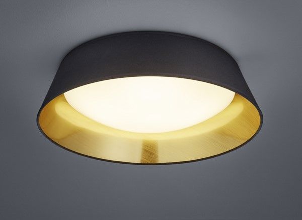 Trio RL PONTS LED R62871879 οροφής λάμπα με υφασμάτινο φωτιστικό σε μαύρο χρώμα