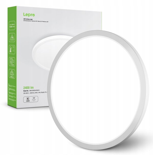 Lampa sufitowa Belideco Lampa sufitowa LEPRO 1500039-DW-EU 24W 2400lm