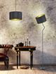 Φωτιστικό δαπέδου Hostel 156 cm E27 ατσάλι/ύφασμα 60W μαύρο/χρυσό