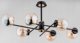 Alfa Deryl 62181 Φωτιστικό Οροφής Πλαφονιέρα 6x40W E14, Χρυσό/Μαύρο