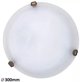 Οροφής Πλαφονιέρα Rabalux Alabastro/Duna 1x60W E27 Λευκή/Καφέ 3203
