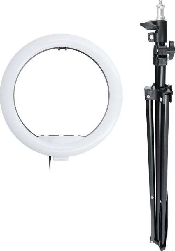Techonic LED Ring Stream Φωτιστικό Δαχτυλίδι 13 ιντσών με Βάση και Στήριγμα Τηλεφώνου
