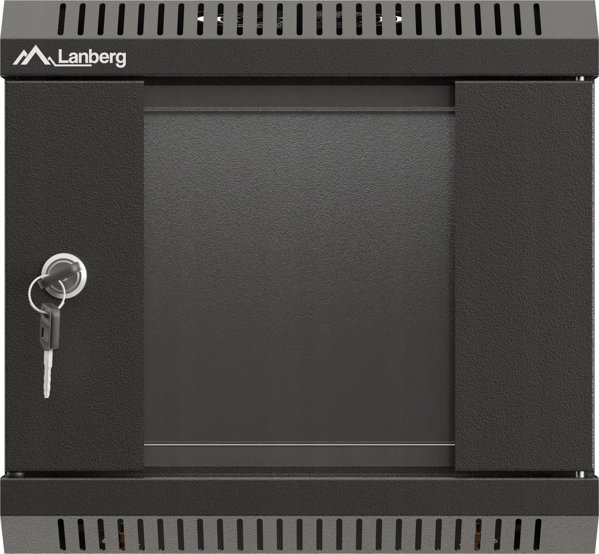 Lanberg Rack Τοίχου 19" 6U 600x450mm, Διάτρητη Πόρτα, Γκρι, Flat Pack