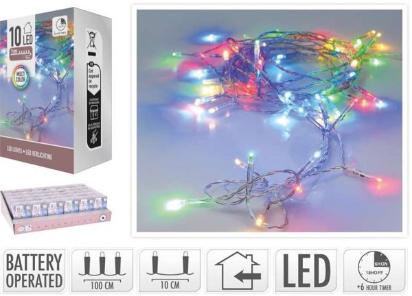 ΑΛΥΣΙΔΑ LED 10L MULTI 1M ΕΣΩΤΕΡΙΚΟ ΧΡΟΝΟΔΙΑΚΟΠΤΗΣ ΜΕ ΜΠΑΤΑΡΙΕΣ