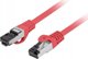 Lanberg Patchcord Lanberg S/FTP kat.8.1 0,5m LSZH CU fluke passed czerwony