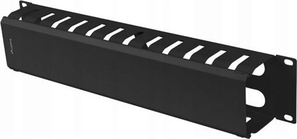 Lanberg Οργανωτής καλωδίων Lanberg AK-1705-B 19" 1U με κάλυμμα τύπου A μαύρο