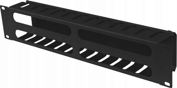 Lanberg Οργανωτής καλωδίων Lanberg AK-1705-B 19" 1U με κάλυμμα τύπου A μαύρο