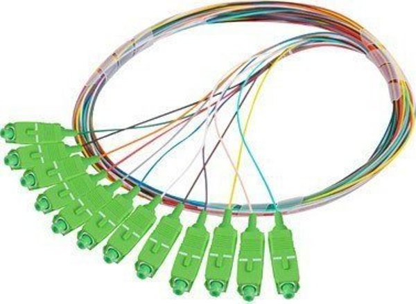 Lanberg Pigtail SM SC/APC Semi Tight 9/125 G657A1 12X2M multikolor