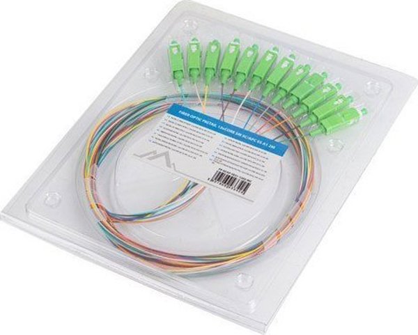 Lanberg Pigtail SM SC/APC Semi Tight 9/125 G657A1 12X2M multikolor