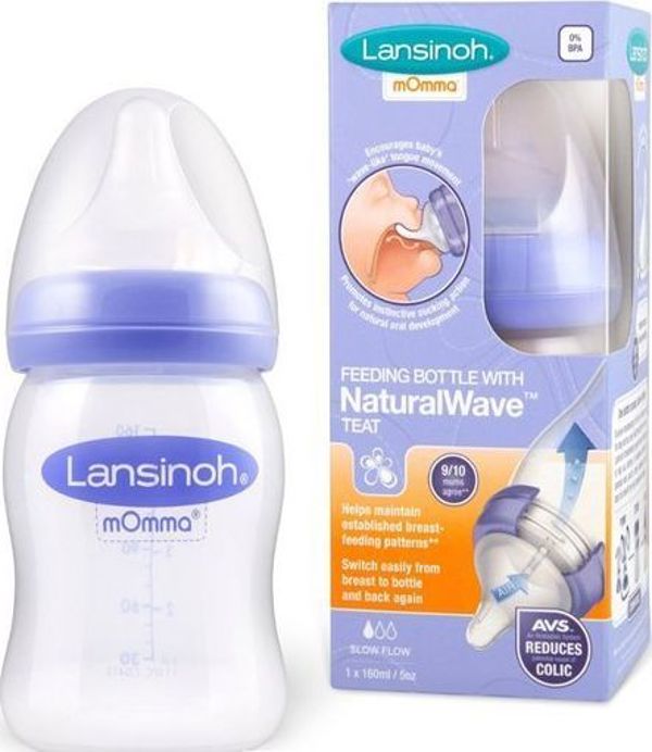 Lansinoh Lansinoh Μπιμπερό για Θηλασμό με Θηλή Natural Wave 160 ml
