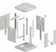 Lanberg Επιτοίχιο Rack 10" 4U 300x300mm με Γυάλινη Πόρτα, Γκρι, Flat Pack