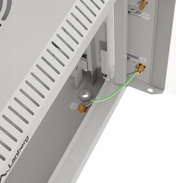 Lanberg Επιτοίχιο Rack 10" 4U 300x300mm με Γυάλινη Πόρτα, Γκρι, Flat Pack
