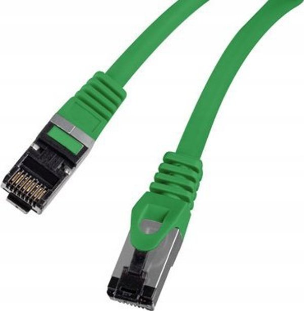 Lanberg Patchcord Lanberg S/FTP kat.8.1 0,5m LSZH CU fluke passed zielony
