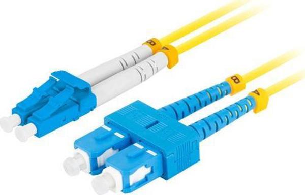 Lanberg Patchcord οπτικών ινών SM SC/UPC-LC/UPC διπλού 3,0mm LSZH G657A1 5m κίτρινο