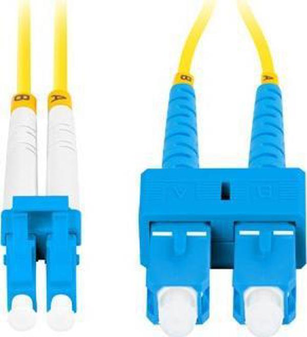 Lanberg Patchcord οπτικών ινών SM SC/UPC-LC/UPC διπλού 3,0mm LSZH G657A1 5m κίτρινο